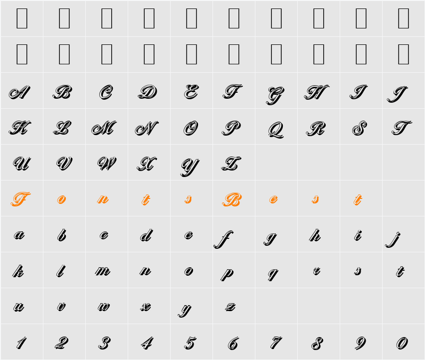 BallantinesShadow Character Map