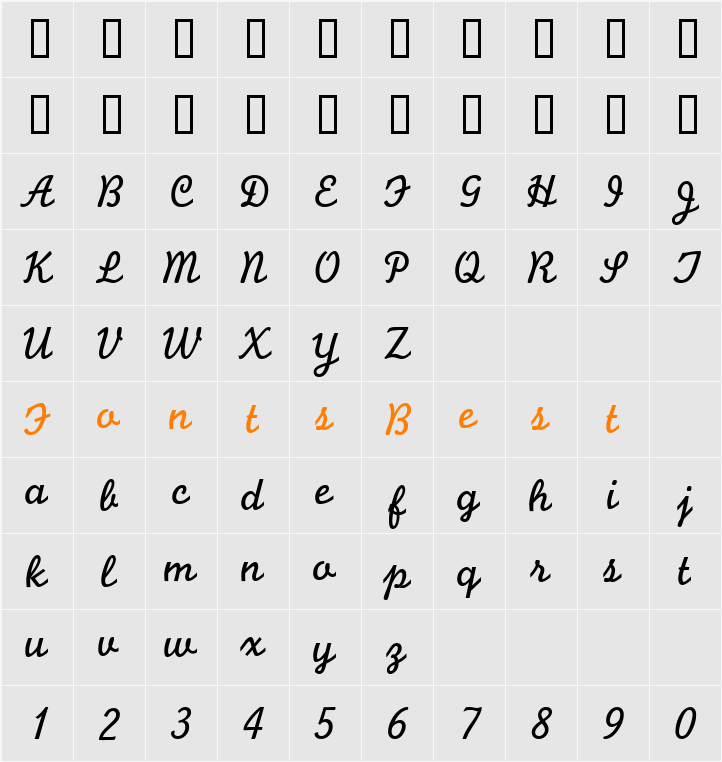 Monogram Character Map