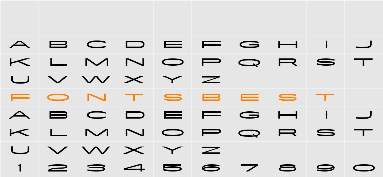 Flatiron ITC Character Map