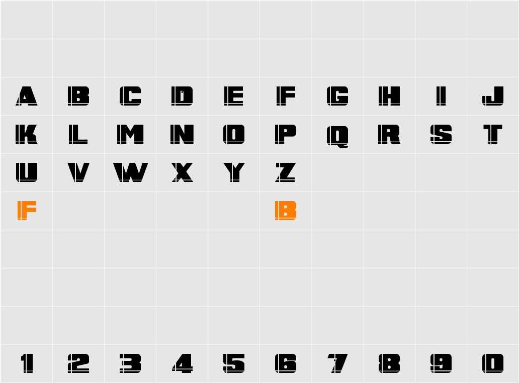 Banner Script Character Map