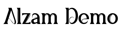 Alzam Demo Font Image