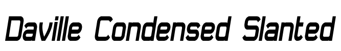 Daville Condensed Slanted Font Image