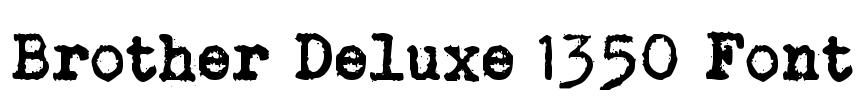 Brother Deluxe 1350 Font
