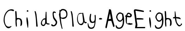 ChildsPlay-AgeEight Font Image