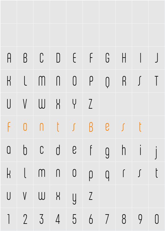 ChaletComprime-MilanSeventy Character Map