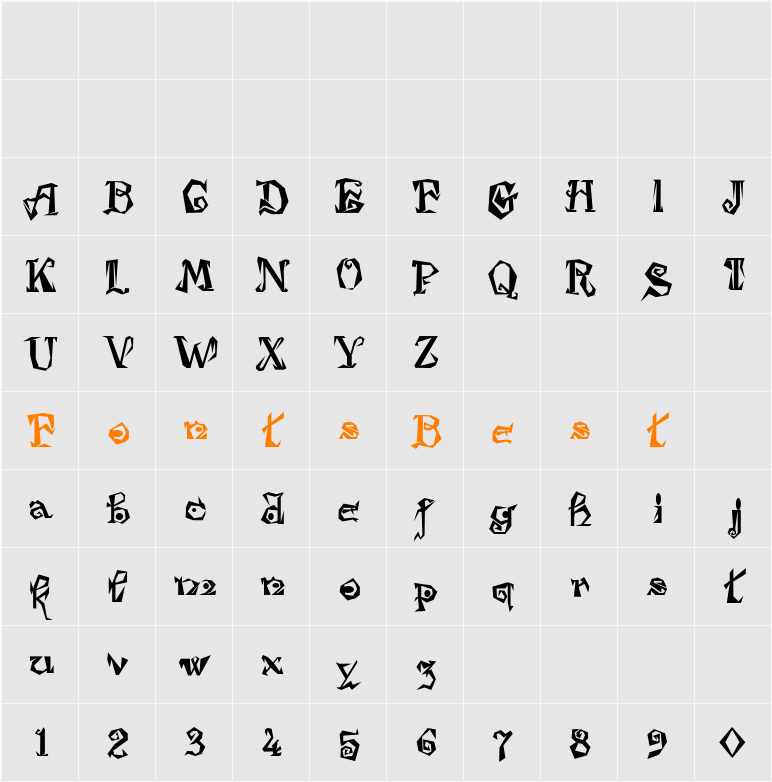 Damosel Character Map