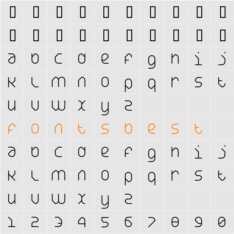 DS Yakuti45R Character Map