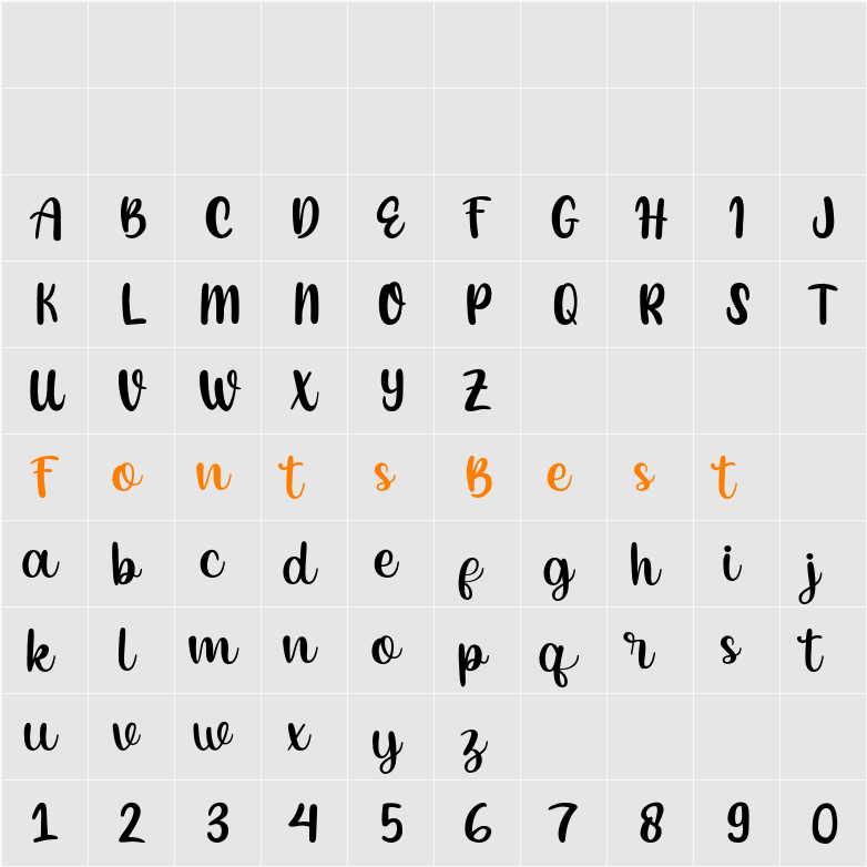 Almety Character Map