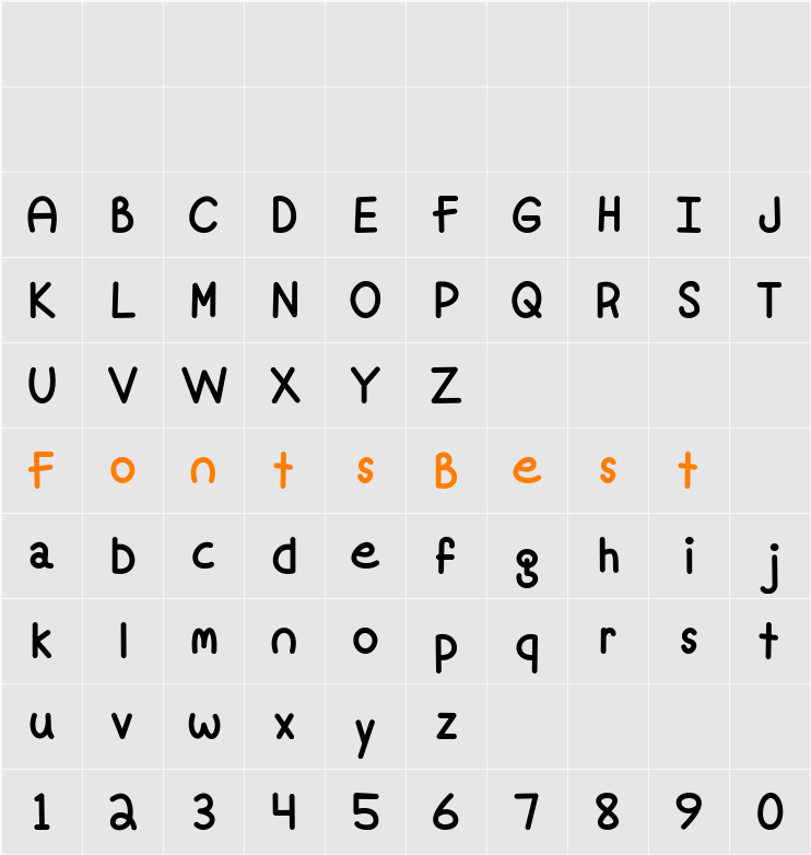 Fine Again Character Map
