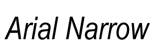 Arial Narrow