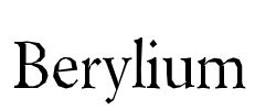 Berylium Font Image