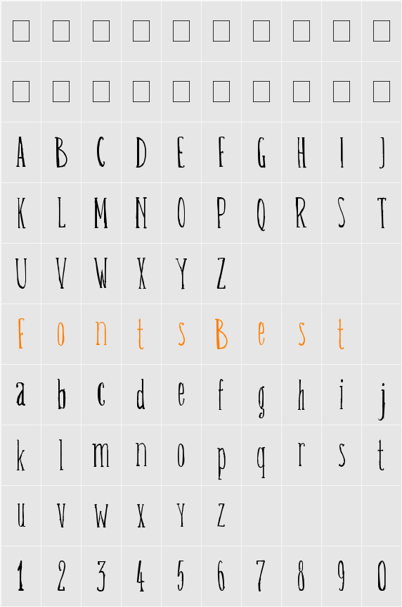 Belisa plumilla manual Character Map