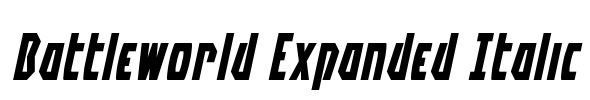 Battleworld Expanded Italic Font Image