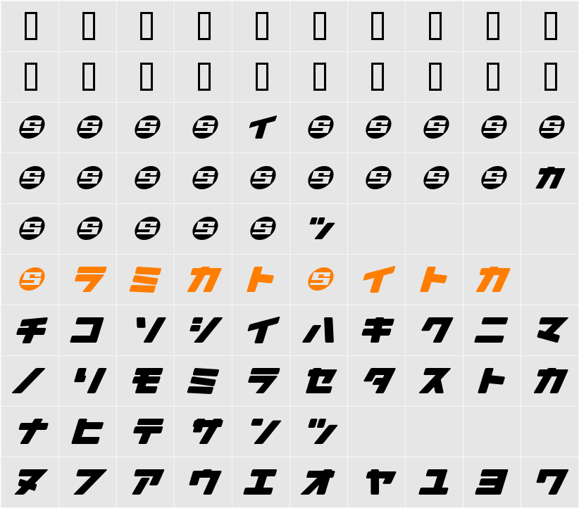 Daidoh Remix RoundJkaSha Character Map