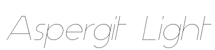 Aspergit Light Font Image