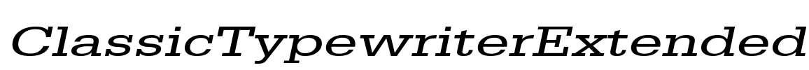 ClassicTypewriterExtended Font Image