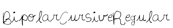 BipolarCursiveRegular Font Image