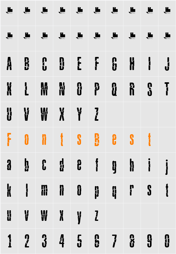 Babalusa Cut Character Map