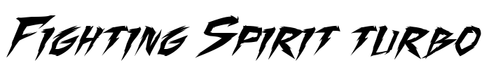 Fighting Spirit turbo Font Image