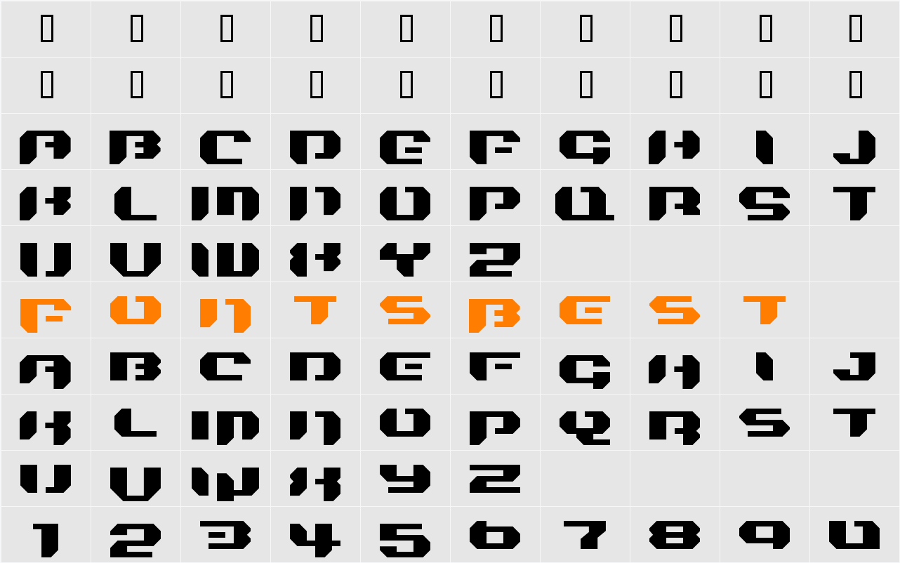 Bionic Kid Simple Character Map