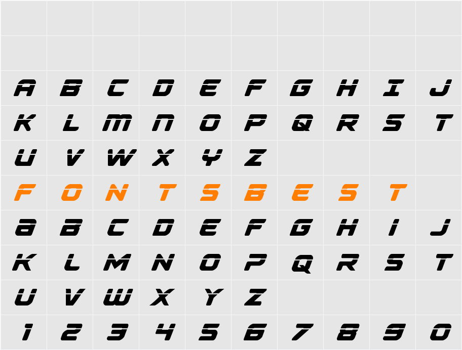 Falcon Punch Laser Character Map