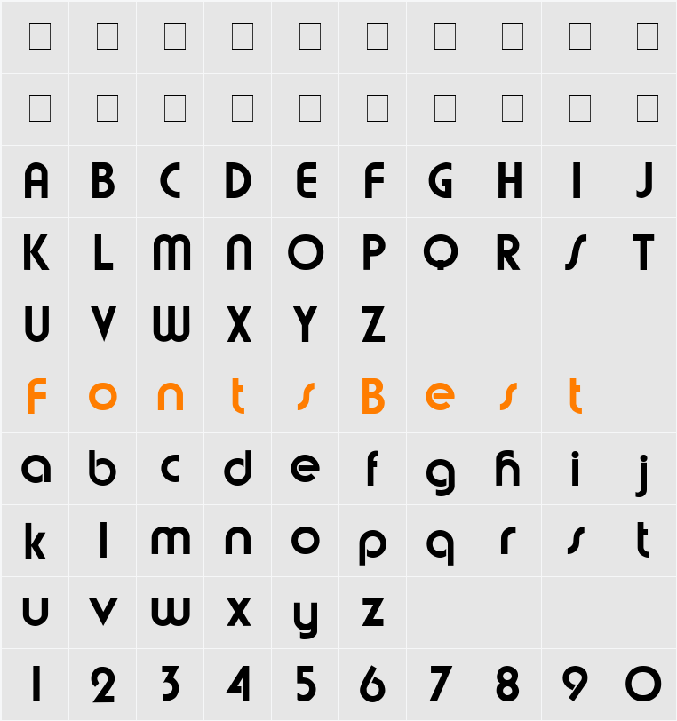 Mumbo Display SSi Character Map
