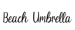 Beach Umbrella Font Image