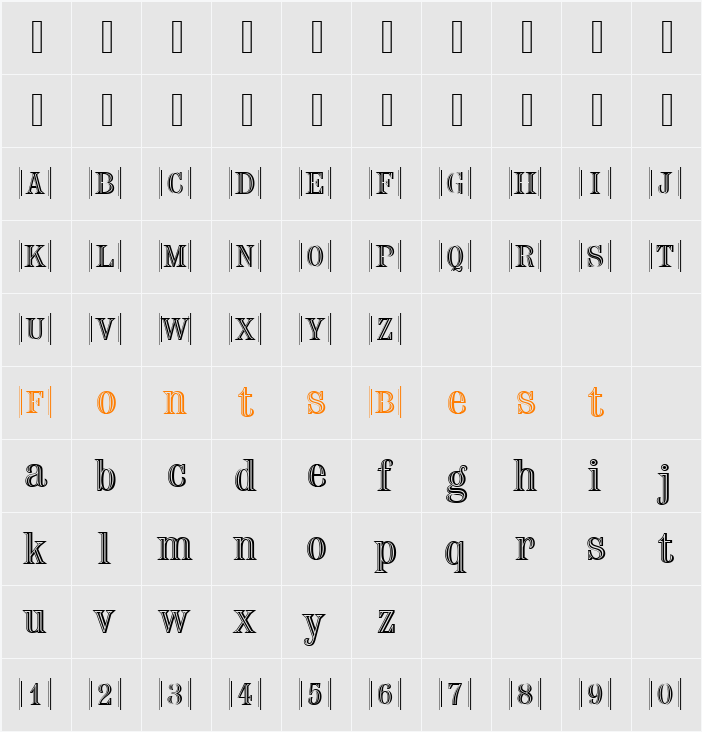 ChiselIniD Character Map