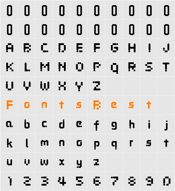 HFSnakylines Character Map