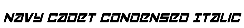 Navy Cadet Condensed Italic