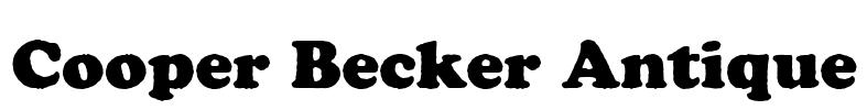 Cooper Becker Antique Font Image