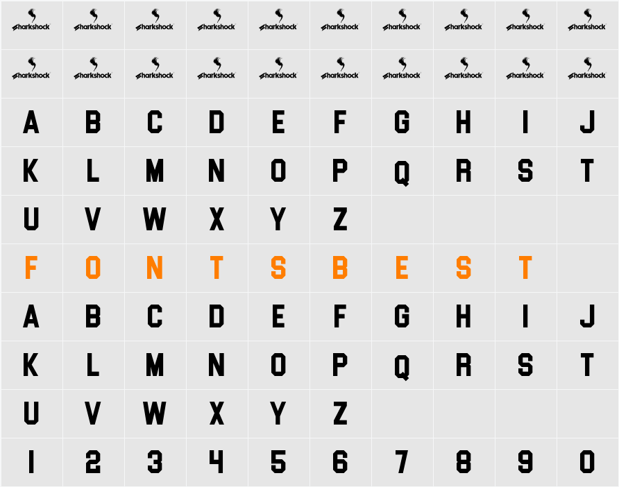 Blockletter Character Map