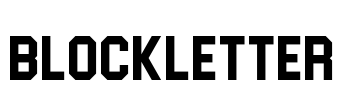 Blockletter Font Image
