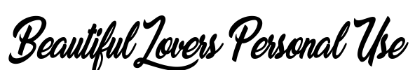 Beautiful Lovers Personal Use Font Image