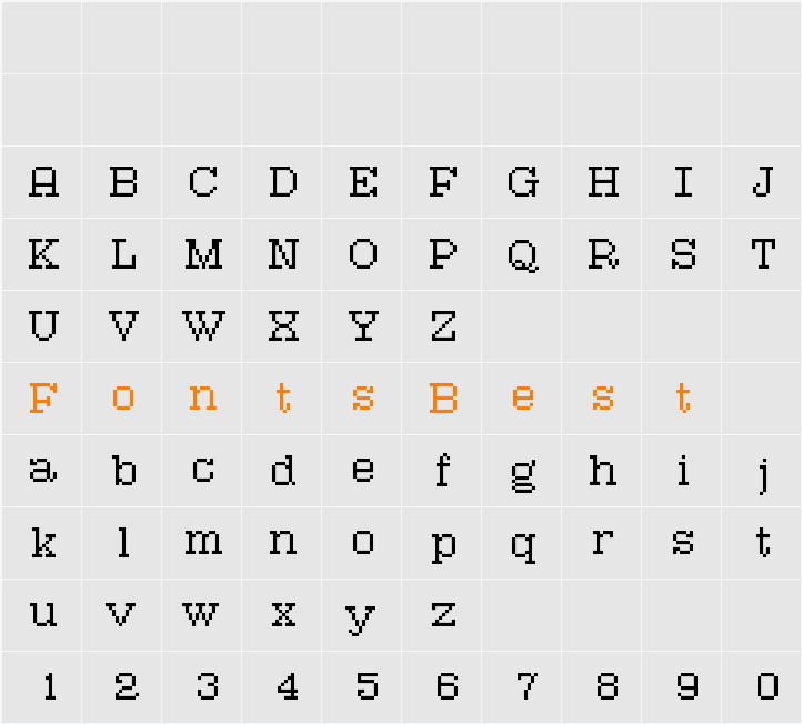 Atlantis Text Character Map