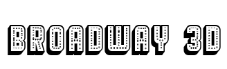 Broadway 3D Font Image