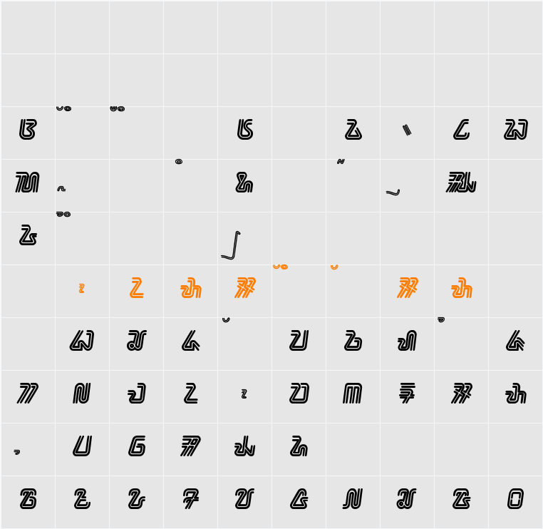bahana - aksara sunda Character Map