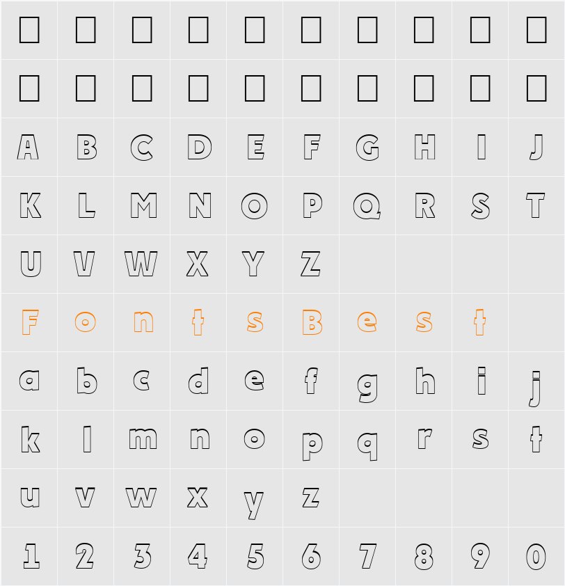 a_PlakatCmplSh Character Map