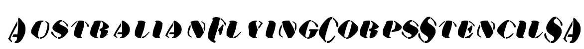 AustralianFlyingCorpsStencilSA Font Image
