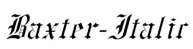 Baxter-Italic Font Image