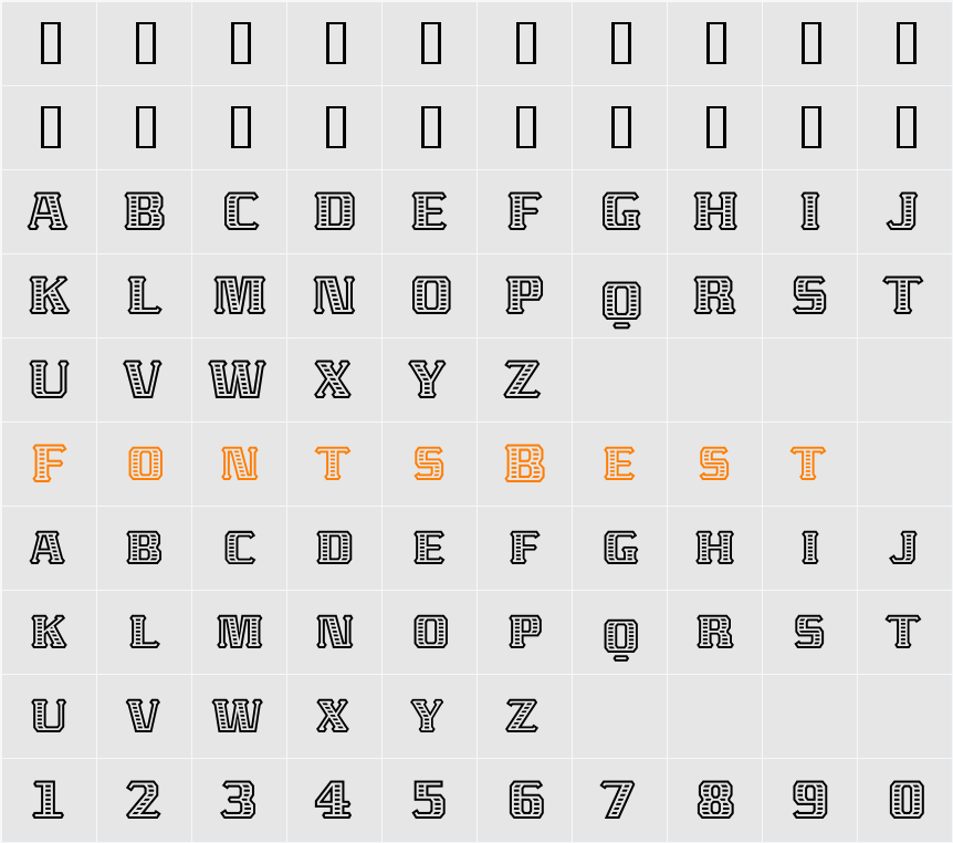 AbatonITC TT Character Map