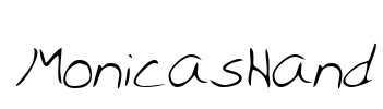 MonicasHand Font Image