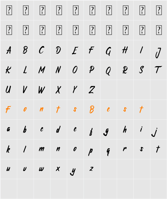 Atrusttacho Character Map