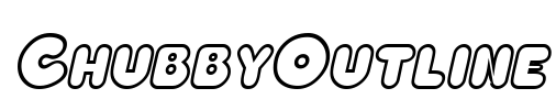 ChubbyOutline Font Image