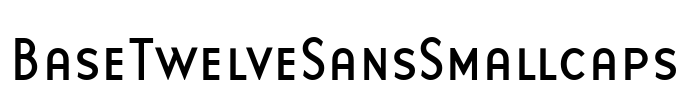 BaseTwelveSansSmallcaps Font Image
