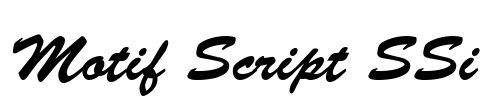 Motif Script SSi Font Image