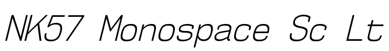 NK57 Monospace Sc Lt