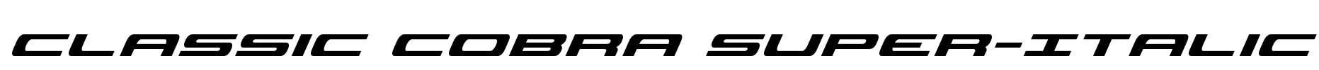 Classic Cobra Super-Italic Font Image