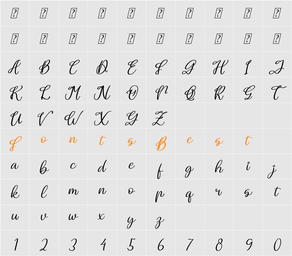 Bulgaria Emilton Character Map