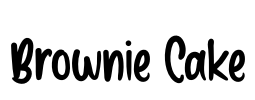 Brownie Cake Font Image